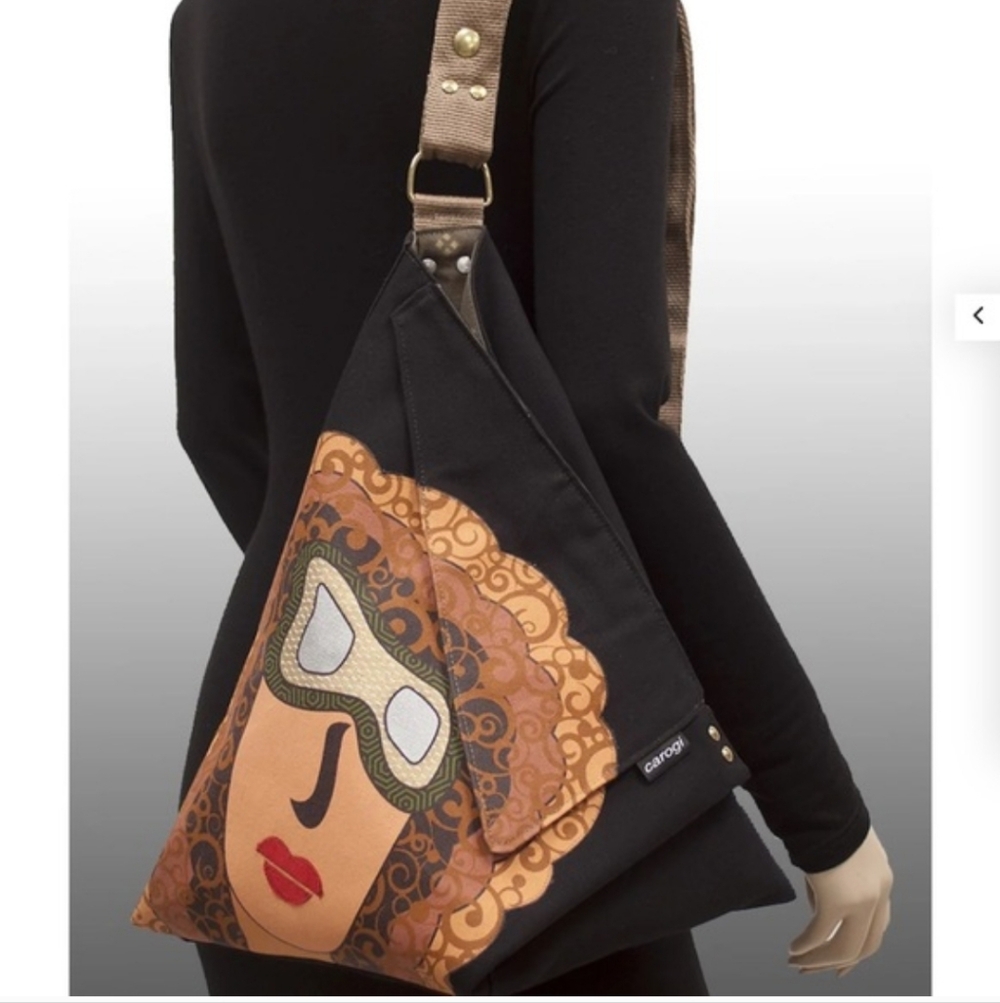 Rare Carogi Multi-Functional Convertible Bag - Vacation Girl Black Art OS